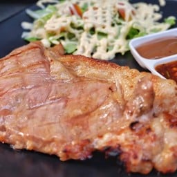 สเต็กเนื้อสันนอก(สเต็กลาวจิ้มแจ่ว)