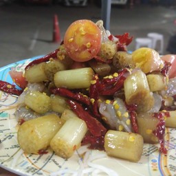 ตำสายบัวกุ้งสด