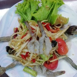 ตำกุ้งสดไทย
