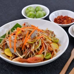 ตำลาวกุ้งสด