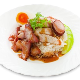 ข้าวหมูแดงล้วน (BBQ pork with rice)