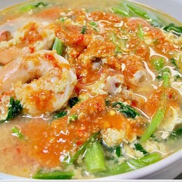 สุกี้กุ้ง+หมึกนำ้