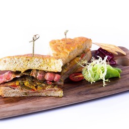 “Trio Sandwich” Bacon, Mozzarella Cheese and Grilled Bell Pepper LB2