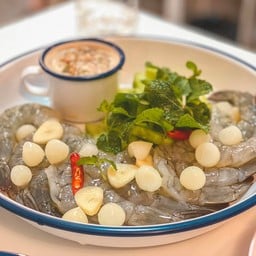 กุ้งดองน้ำปลา กับน้ำจิ้มปั่นสดๆก่อนเสริฟ เผ็ดช์!!!!