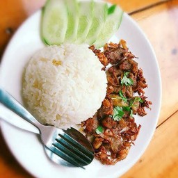 TH.0001 ข้าวราดทอดกระเทียม