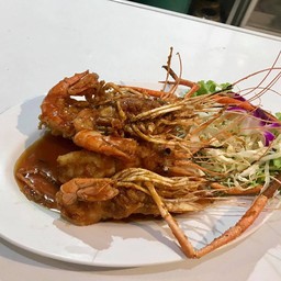 กุ้งราดซอสมะขาม