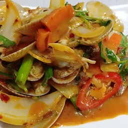 ผัดพริกเผาหอยลาย