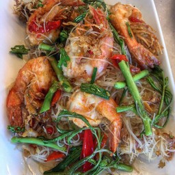 หมี่ผัดกะเฉดกุ้ง