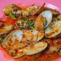 หอยลายผัดพริกเผา