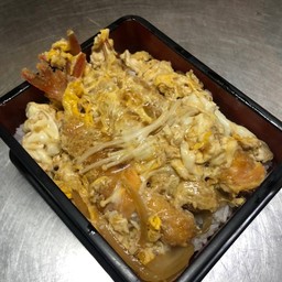 ข้าวหน้ากุ้งชุปแป้งทอด