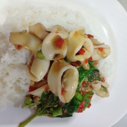 กระเพราปลาหมึก