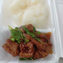 กระเพราหมูแดดเดียว