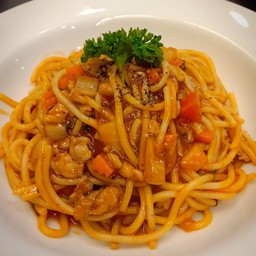 สปาเก็ตตี้ซอสมะเขือเทศหมูสับ