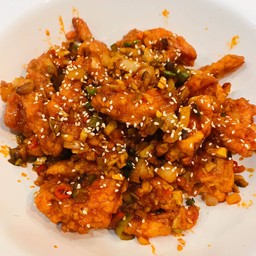 깐풍새우 (L) - กันพุงแซอู (ใหญ่)