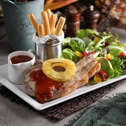 สเต็กหมูคุโรบูตะฮาวาย