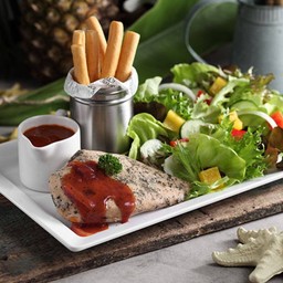 สเต็กอกไก่ฮาวาย