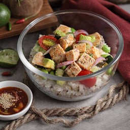 ข้าวหน้าลาบอกไก่