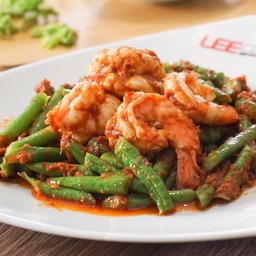 ผัดพริกขิงกุ้งสด