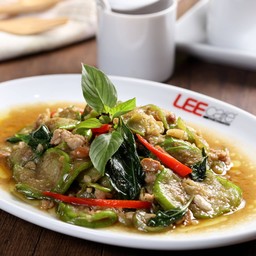 มะเขือยาวผัดหมูสับ