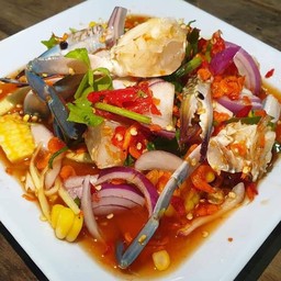 ยำปูม้าม่วงข้าวโพด