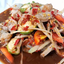 ตำกุ้งสด