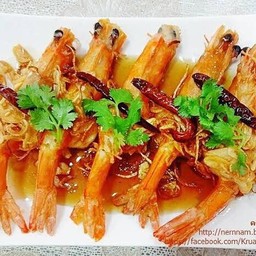 กุ้งราดซอสมะขาม.