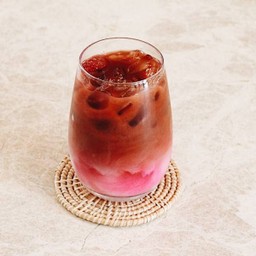 Iced Cold Brew & Beetroot Milk