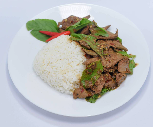 ข้าวกะเพราตับ (ร้านบ้านใบกะเพรา )