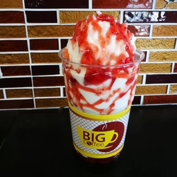 นมสดบัตเตอร์สตรอเบอร์รี่ปั่น