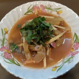 ต้มยำสายบัวใบกระเพรา