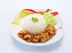 หมูกระเทียมพริกไทยราดข้าว (ร้านครัวศรีสยามอาหารตามสั่ง)