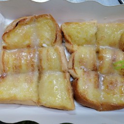 ขนมปังปิ้ง เนยนม+น้ำตาล