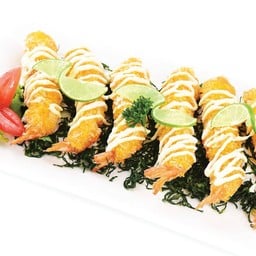 กุ้งทอดซอสมะนาว