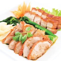 เป็ดย่างหมูกรอบ