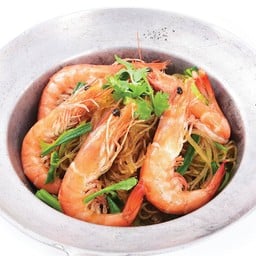 กุ้งแชบ๊วยอบวุ้นเส้น