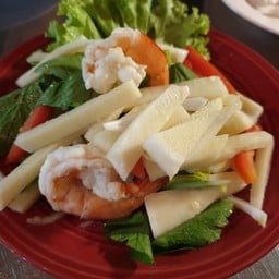 ยอดมาพร้าวกรอบอ่อน กุ้งสดกรอบหวานอร่อย