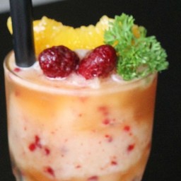 พีชราสเบอร์รี่ปั่น (Peach Raspberry Frappe)