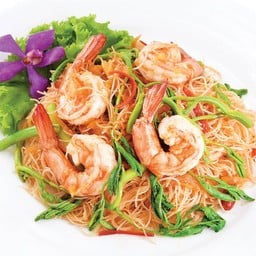เส้นหมี่กระเฉดกุ้ง