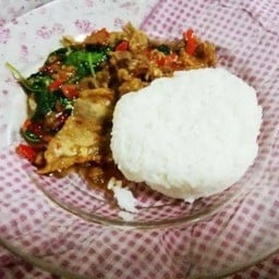 ข้าวหอมผัดเป็ดโหระพา
