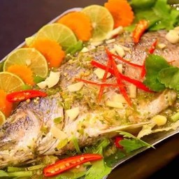 ปลากะพงนึ่งมะนาว