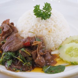 ข้าวราดผัดกระเพา
