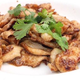 ไก่กระเทียม กับข้าว