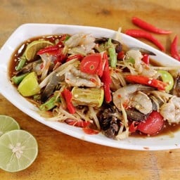 ตำกุ้งสด