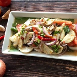 ยำหมูยอใส่หมูสับ