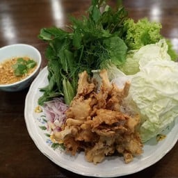 (มัง) เมี่ยงผักสดกับขนมจีน