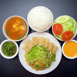 ชุดสเต็กปลาหมึก