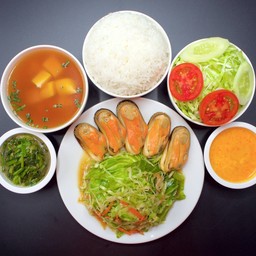 ชุดสเต็กหอยแมลงภู่นิวซีแลนด์