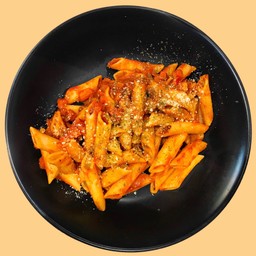 Set 48 Penne Red Sauce, Corn Soup, Caesar Salad