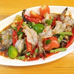 ตำเหลากุ้งสด