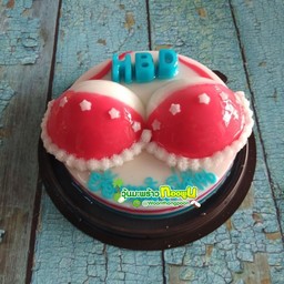 เค้กวุ้นบราสีแดง เค้กวันเกิด